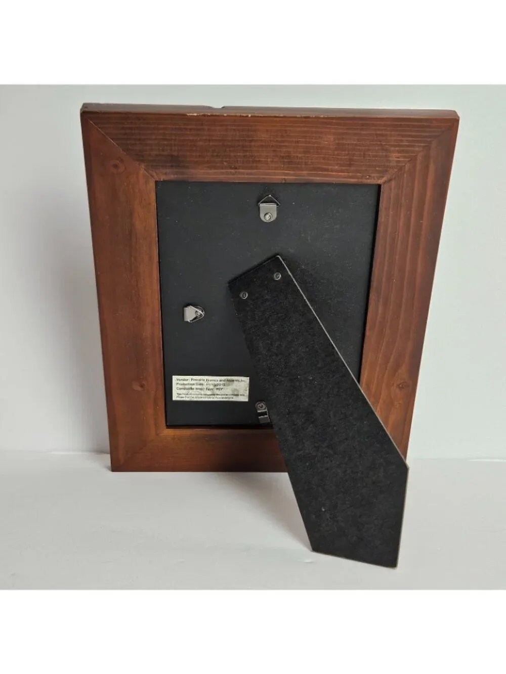 Photo Frame 5x7 Rustic Look Faux Wood Picture Frame Brown Tabletop Wall Hanging